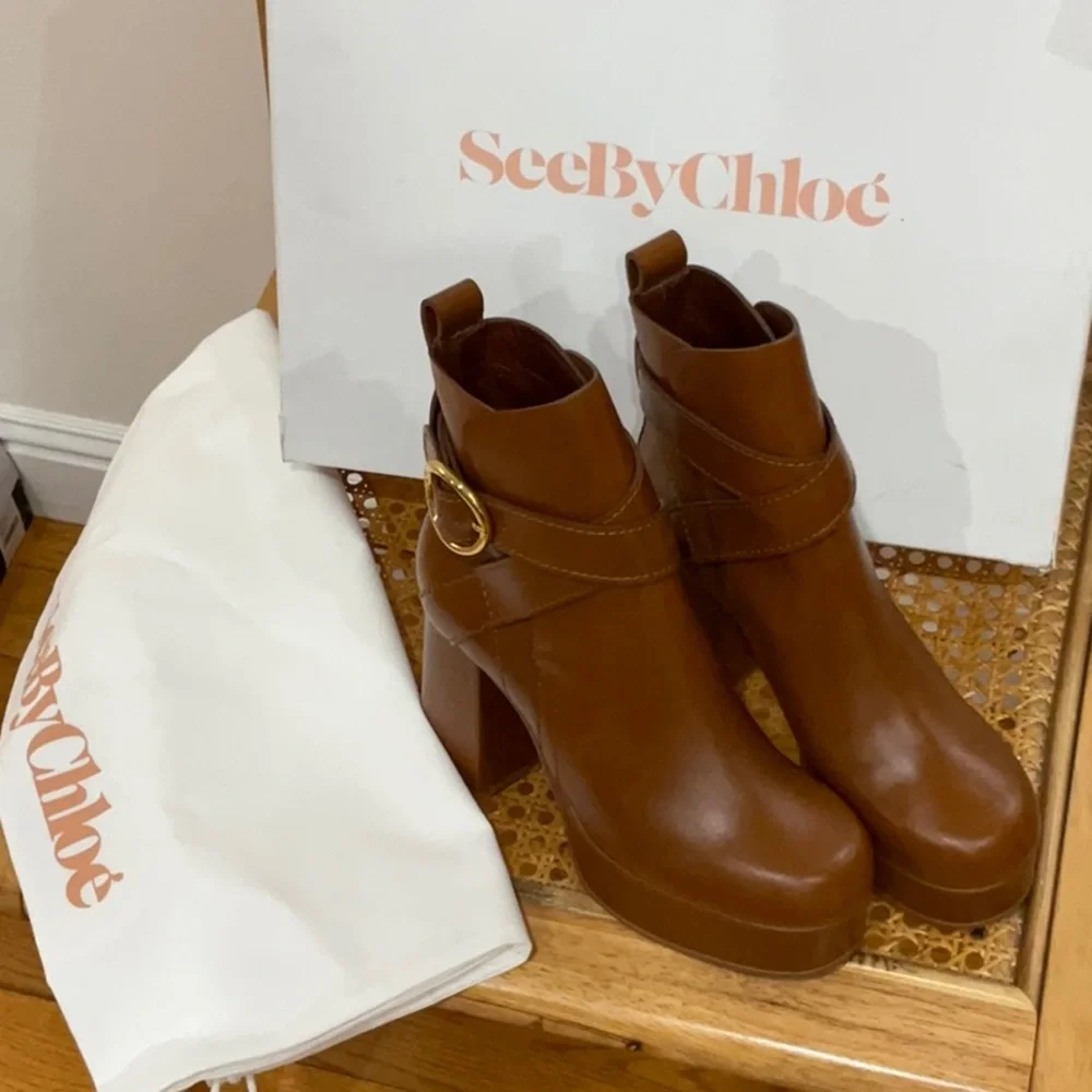 See By Chloe Lyna Boot Tan Size US 5 EU 35 - Picture 5 of 12